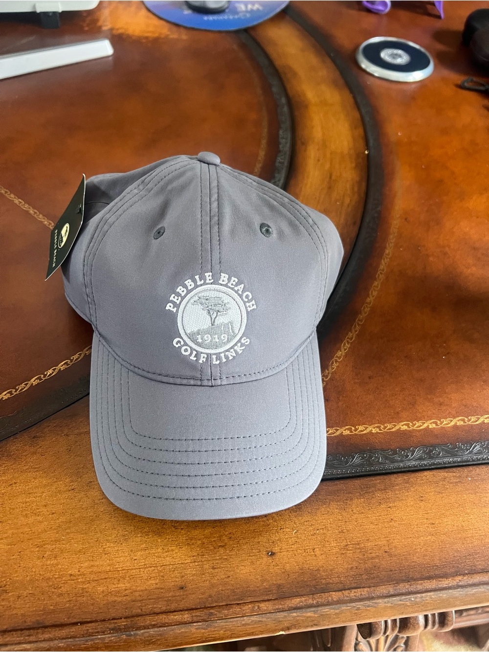 Pebble Beach Gray Logo Baseball Cap